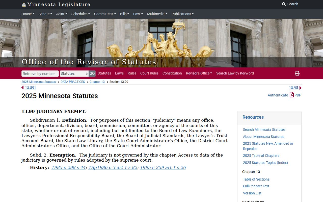 Sibley County civil docket judicial branch data statute