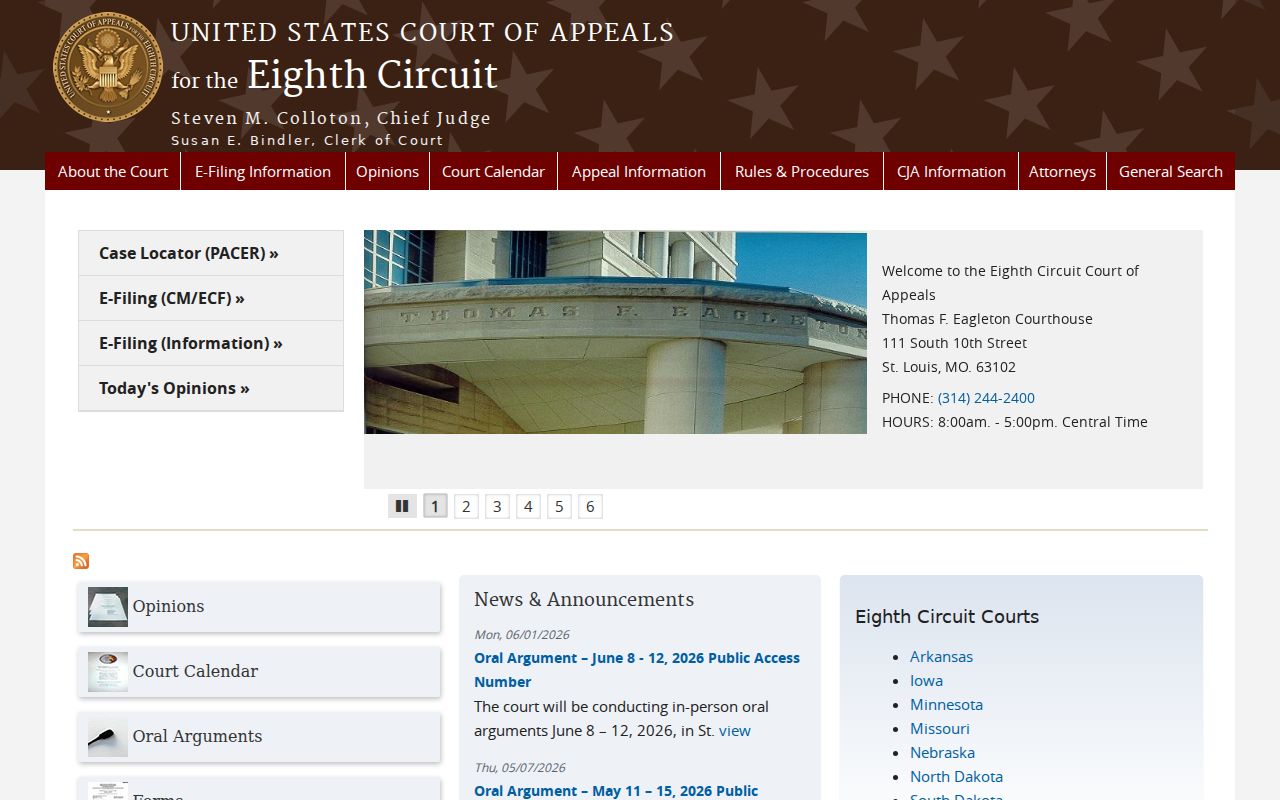 Sibley County court records Eighth Circuit court source