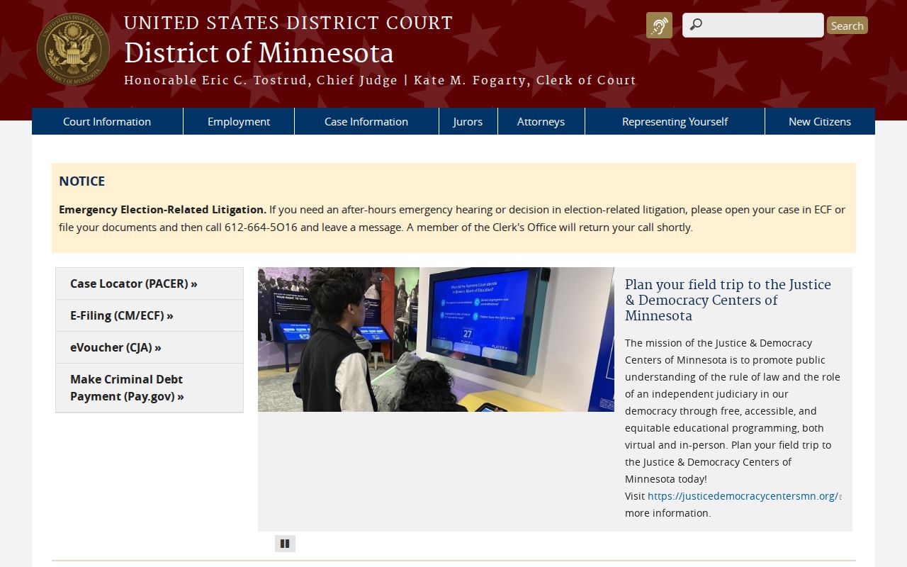 Sibley County court docket federal court record routing